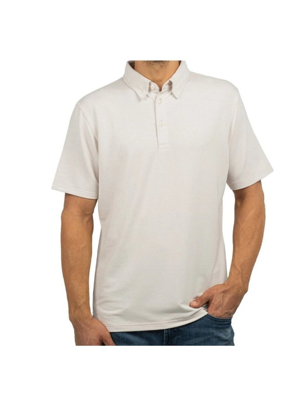 NWT Jachs New York Men's L Tan Polo Shirt Modal Blend